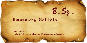 Besenczky Szilvia névjegykártya