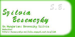 szilvia besenczky business card